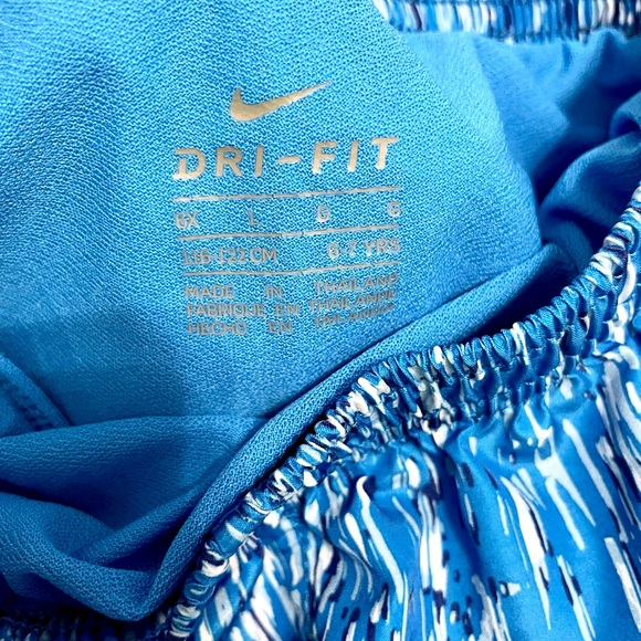 Nike Little Kids/Toddler Dri-Fit Tempo Shorts in blue and white Sz 6x - Picture 4 of 7